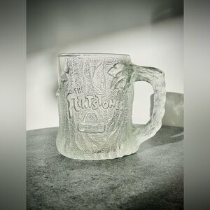 Vintage McDonalds Flintstones Glass Tree Mug Cup